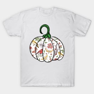 Nature Lovers Halloween Pumpkin Birds and Bees T-Shirt